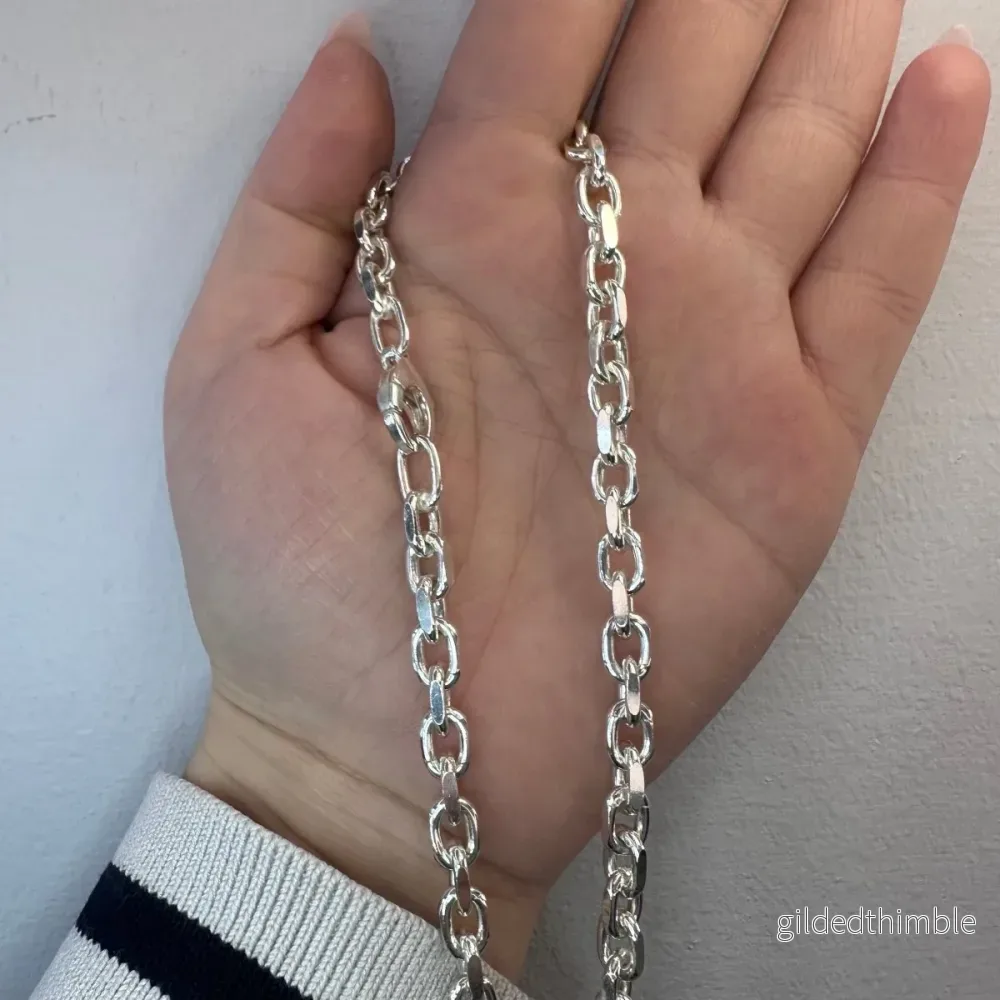 Ankarlänk silver 6mm 50cm långt