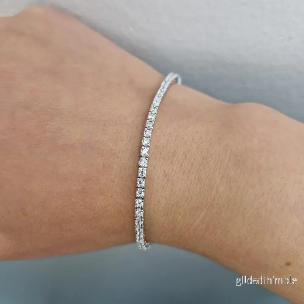 Tennis armband silver