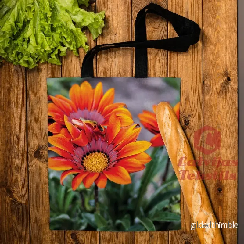 Lina vai kokvilnas auduma maisiņš «Gazania» | kolekcija «Ziedu pasaule»