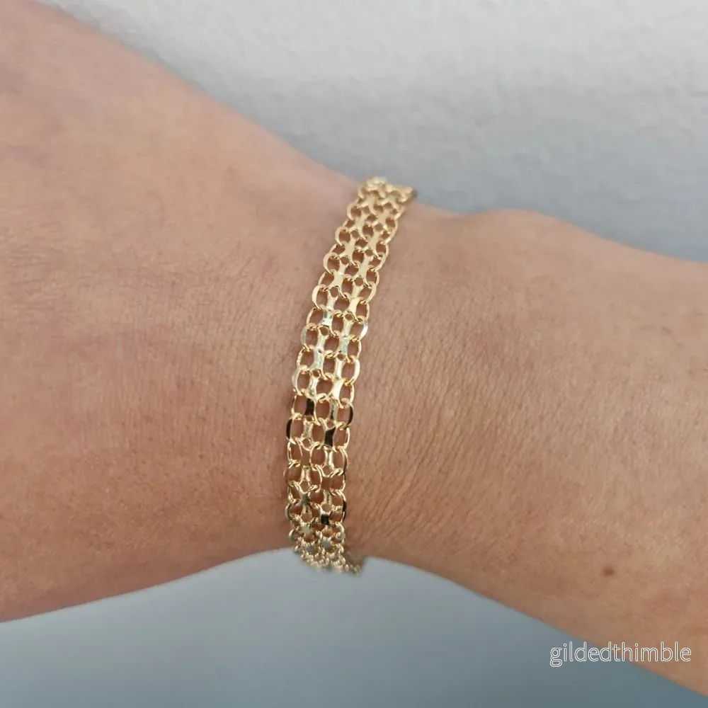 X-länk armband 18k guld 21cm X-länk armband 18k guld 21cm