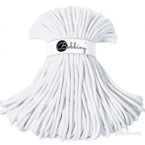 WHITE Jumbo 9 mm. 1,2 kg. mjukt bomullssnöre WHITE Jumbo 9 mm. 1,2 kg. mjukt bomullssnöre