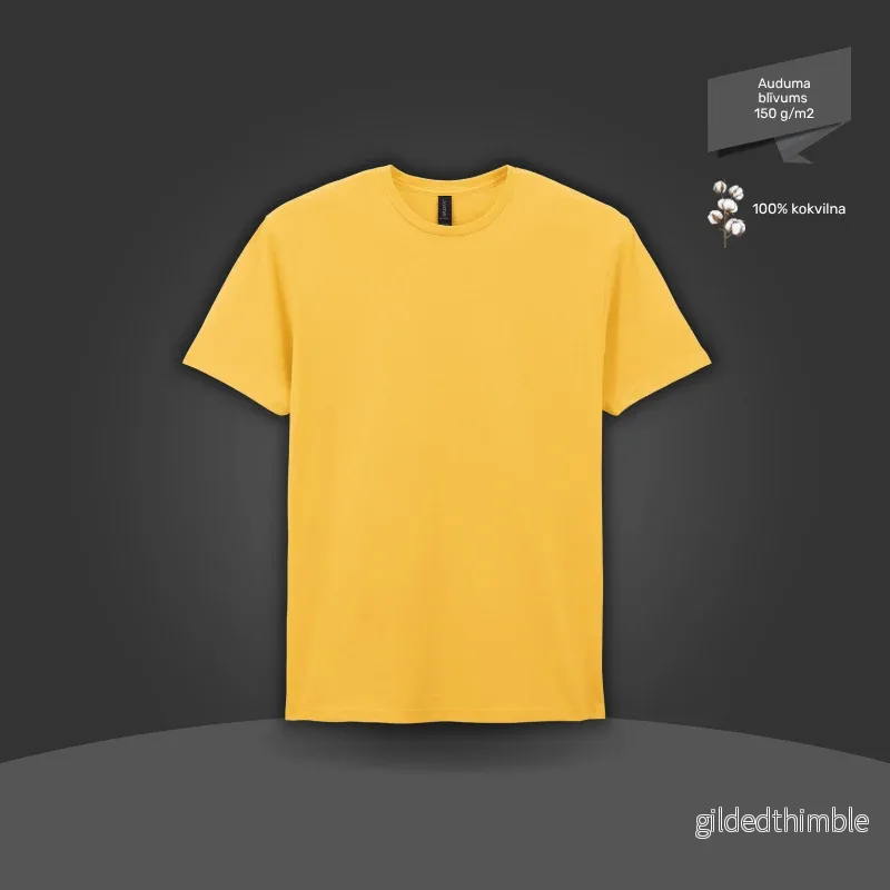 Pamata T-krekls | 150 g/m² | Dzeltens