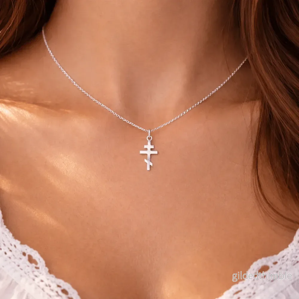 Halsband ortodoxt kors sterling silver - Bild 2