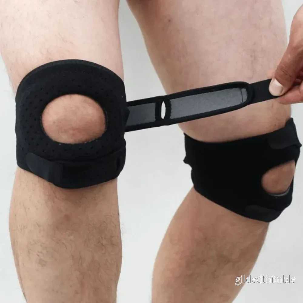 Knästöd med Dubbla Patellaband – Justerbart och Ventilerande - Bild 3