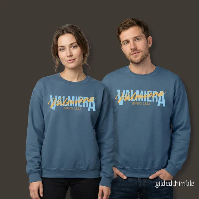 Džemperis ar apdruku "Valmiera. Anno 1323." | Indigo zils - Bild 2