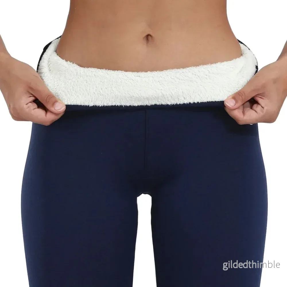 Värmeleggings Dam – Fodrade Värmetights med Fleece & Hög Midja - Bild 2