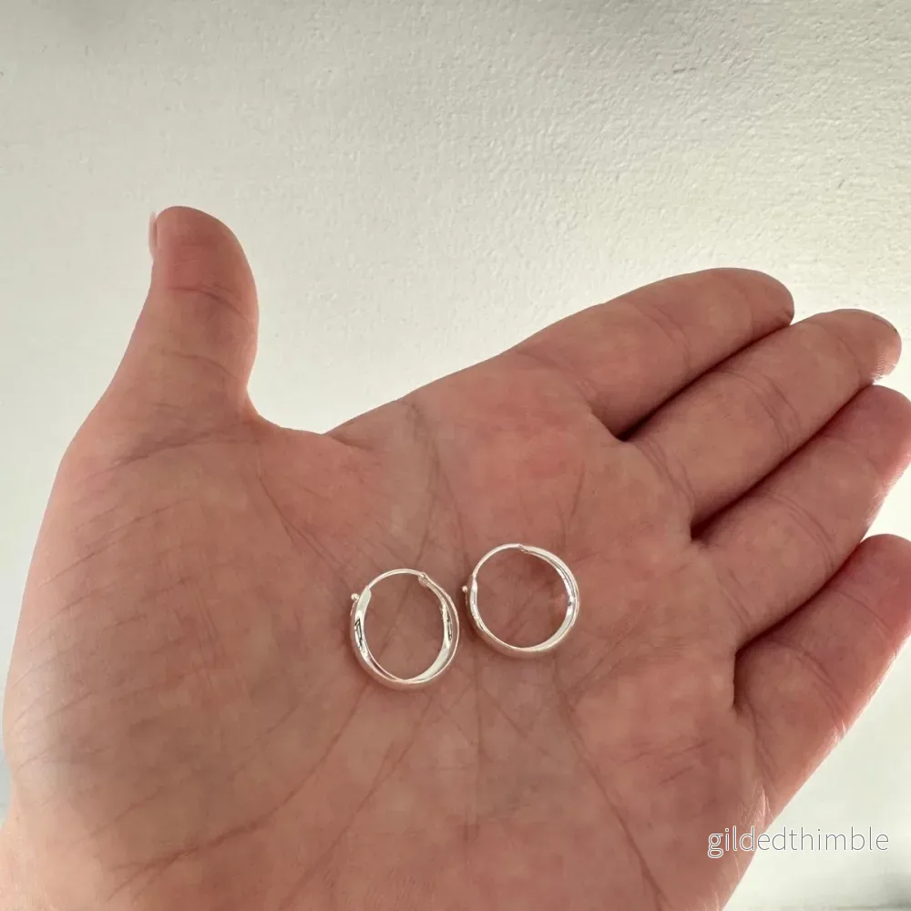 KAMPANJ Creoler Sterling silver 15x4mm