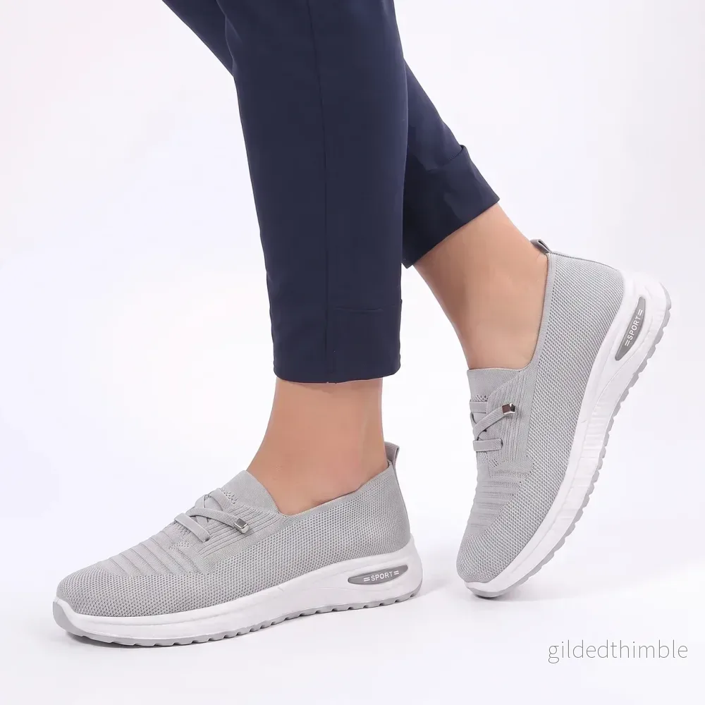 Bekväma Slip-On Sneakers Dam – Bred Tåbox - Bild 2