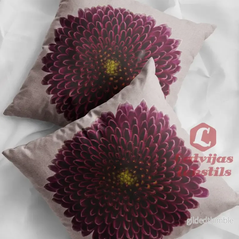 Dekoratīvais spilvens | kolekcija «Asteres» | «Tumši violetā astere» - Bild 2