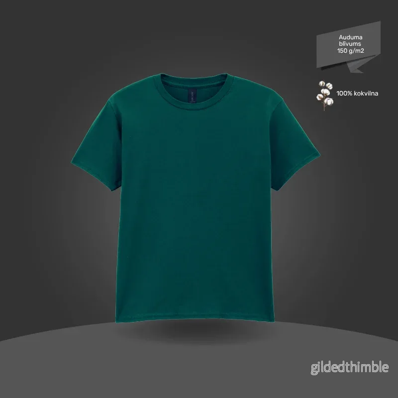Bērnu T-krekls, pamata modelis | 150 g/m² | Dziļi jūras zaļš Bērnu T-krekls, pamata modelis | 150 g/m² | Dziļi jūras zaļš