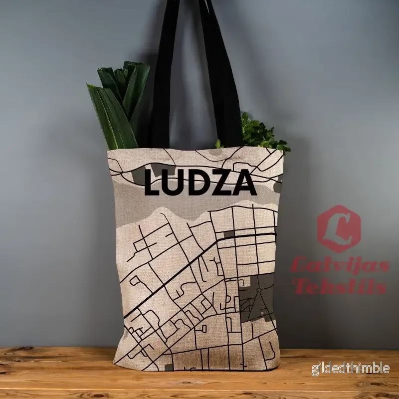 Pelēka lina auduma maisiņš "Ludza"