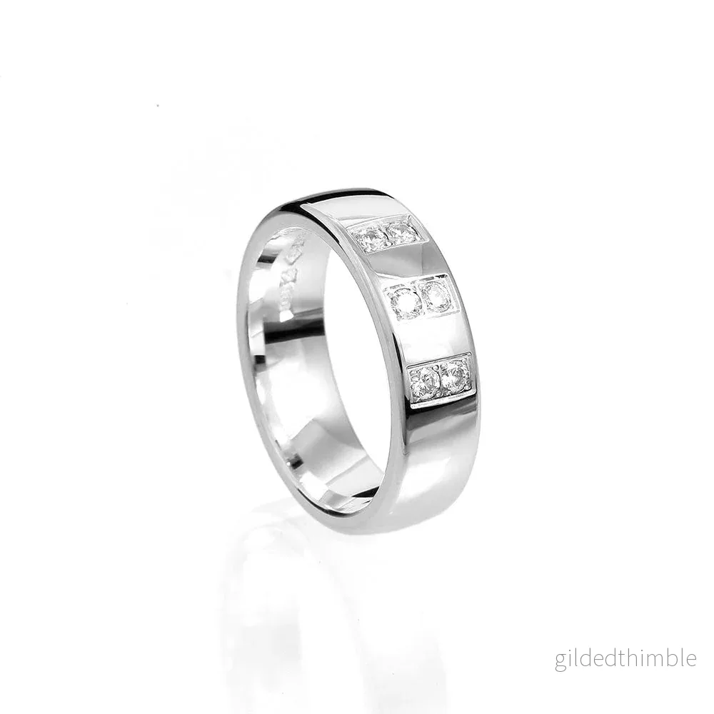 Vigselring Paula 18k vitguld