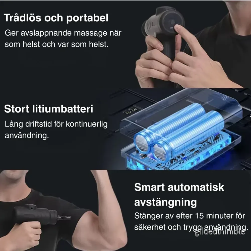 Mini Massagepistol Pro – Kraftfull och Tyst Muskelavslappning - Bild 3