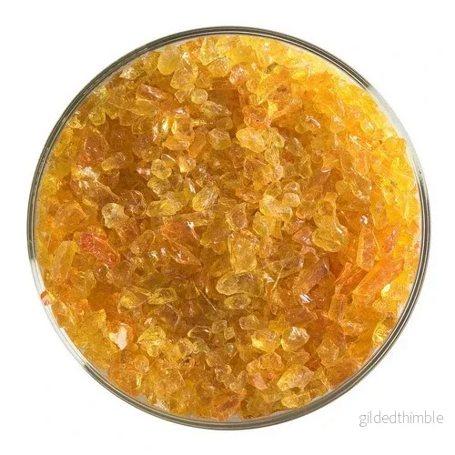 Bullseye 1125-0003 Orange Transp. Frit Grov Bullseye 1125-0003 Orange Transp. Frit Grov