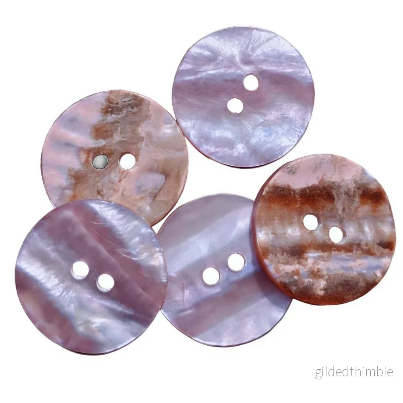 Pärlemofärgad  knapp – 22mm- 5-pack
