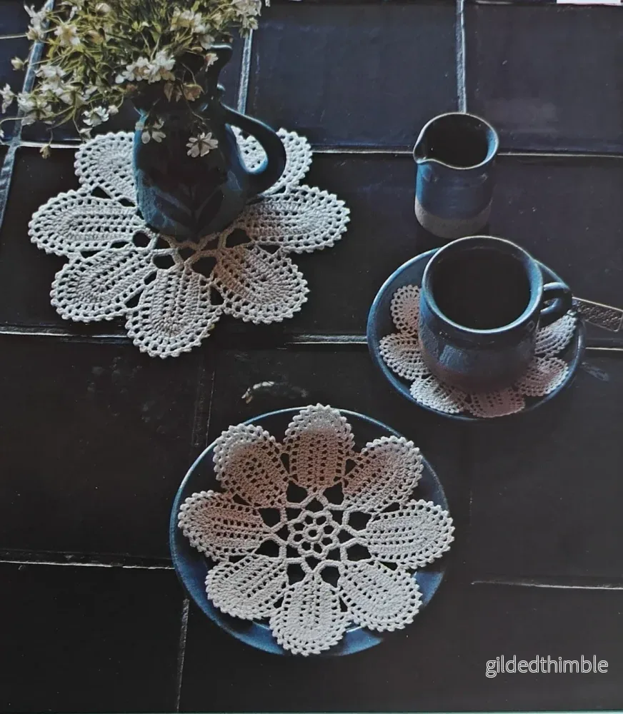 Vintage original mönster – Underlägg och duk - Bild 2
