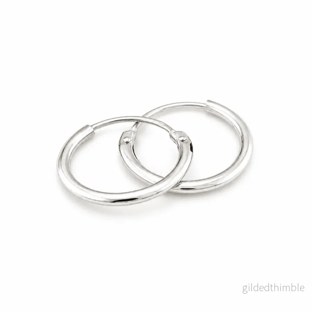 Creoler 18k vitguld 13mm Creoler 18k vitguld 13mm