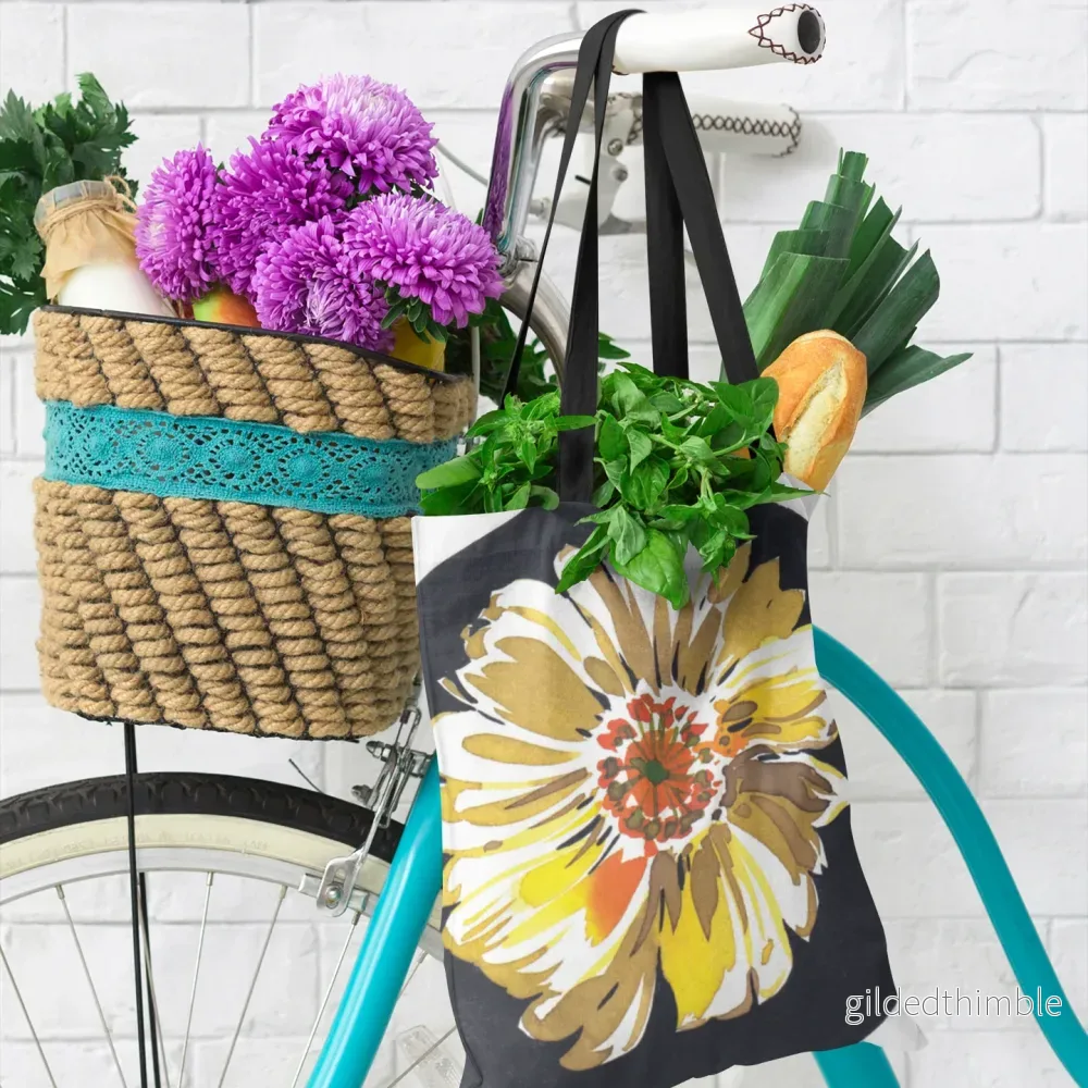 Lina vai kokvilnas auduma maisiņš «Gerbera» | Kolekcija «Aquarello» - Bild 2