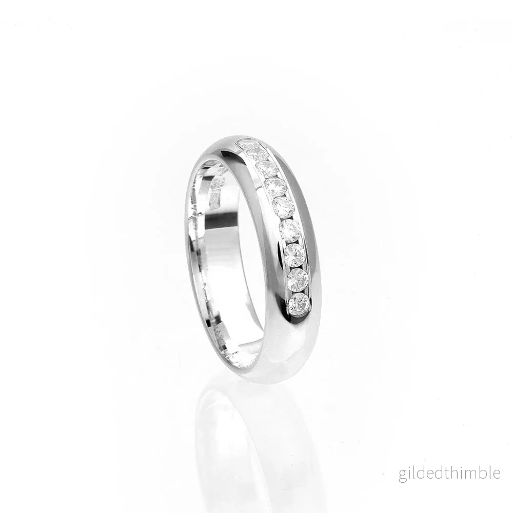 Vigselring Greta 18k vitguld