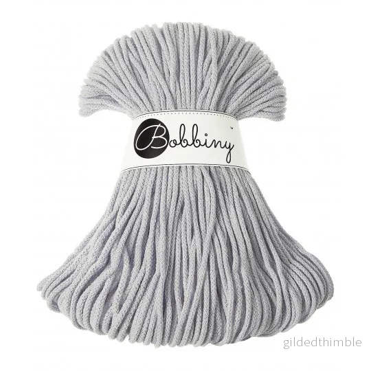 LIGHT GREY Junior 3 mm. mjukt bomullssnöre LIGHT GREY Junior 3 mm. mjukt bomullssnöre