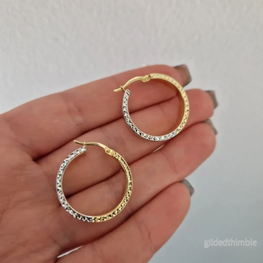 Creoler i tvåfärgat 18karat guld - Bild 2