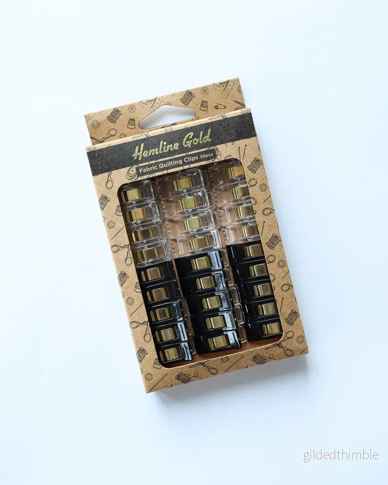 Tygclips Hemline Gold, 2,6 cm – 30-pack - Bild 2