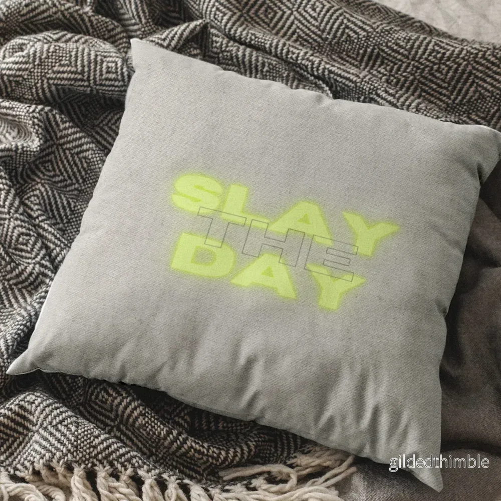 Dekoratīvais spilvens | kolekcija «Good vibes» | «The slay day» - Bild 2