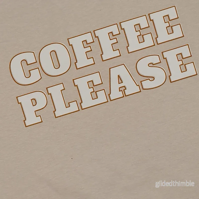 Kokvilnas T-krekls "Coffee Please" | smilšu krāsas - Bild 2