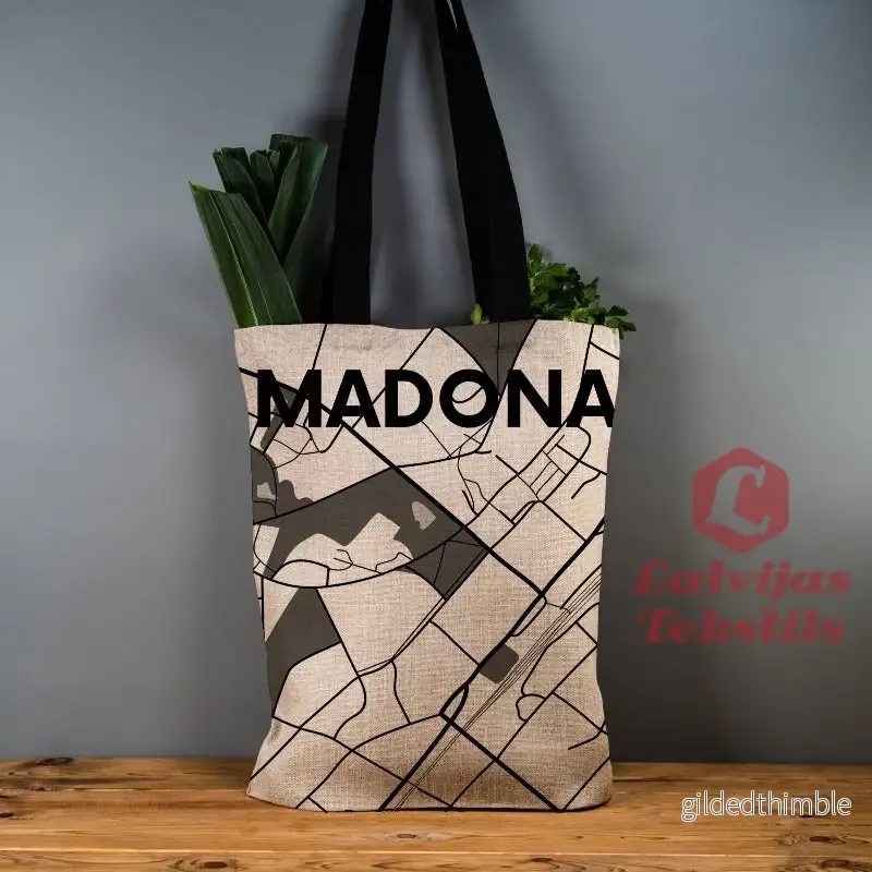 Pelēka lina auduma maisiņš "Madona"