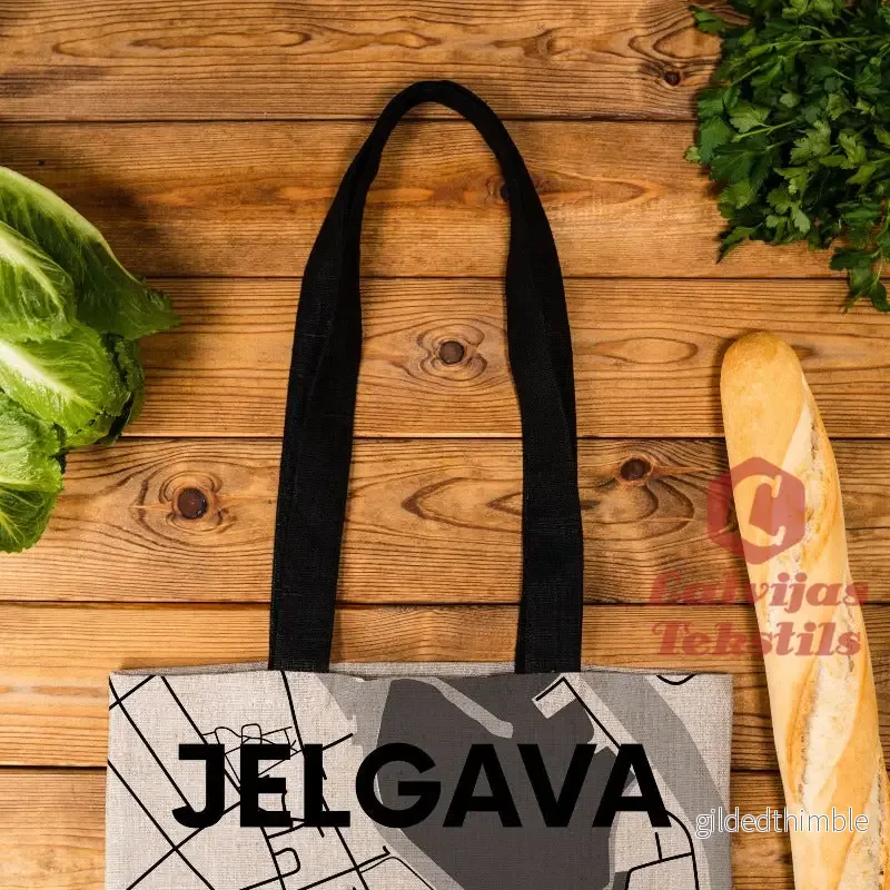 Pelēka lina auduma maisiņš "Jelgava" - Bild 2