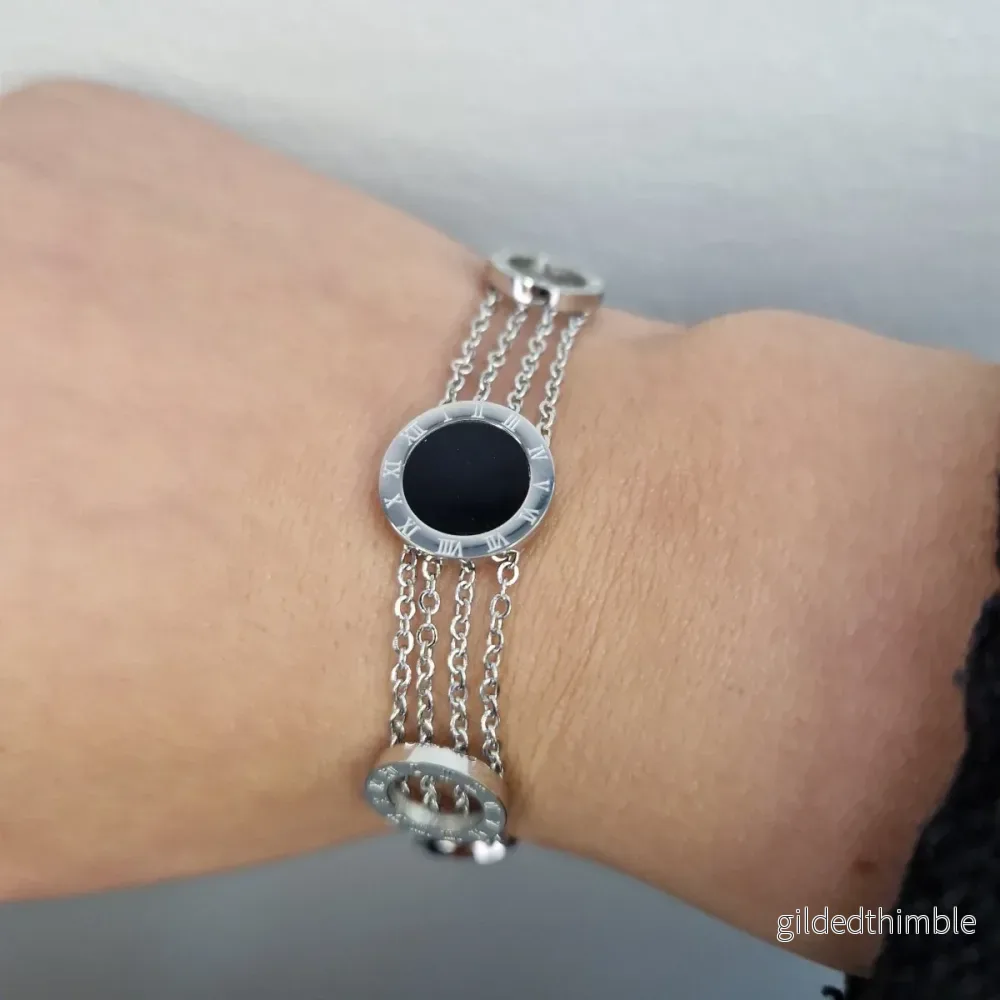 SILVER ARMBAND RIVIERA CHAIN