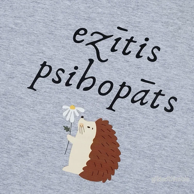 Organiskās kokvilnas T-krekls "Ezītis psihopāts" | 5 krāsas - Bild 2