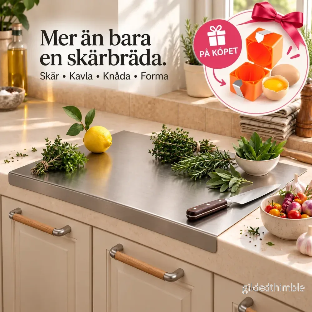 Renstål™ – Versatile cutting & work board in stainless steel for cooking & baking (+Gratis gåva) Renstål™ – Versatile cutting & work board in stainless steel for cooking & baking (+Gratis gåva)