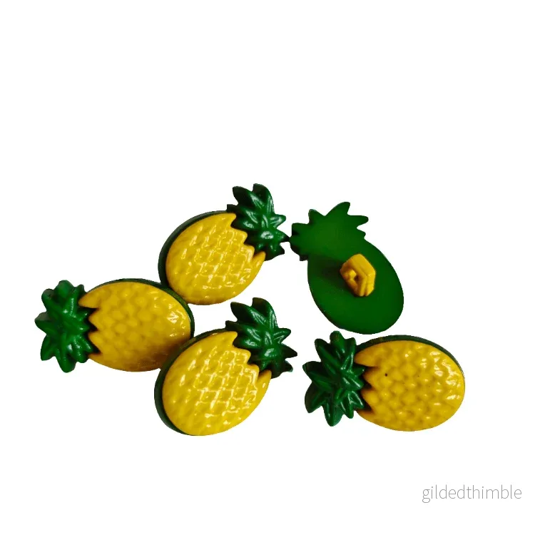 Barnknappar Ananas 20mm 2-pack – Söta Fruktknapp Barnknappar Ananas 20mm 2-pack – Söta Fruktknapp