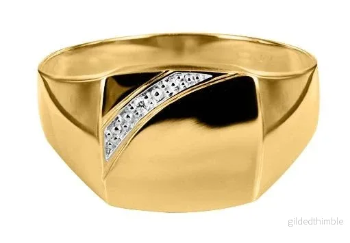 Stilren klackring med diamant tvåfärgat 18k guld - Bild 3