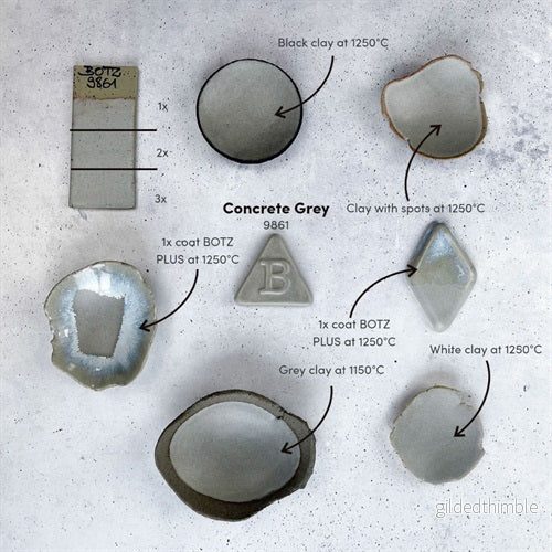 Stengodsglasyr 9861 Concrete Grey - Bild 2