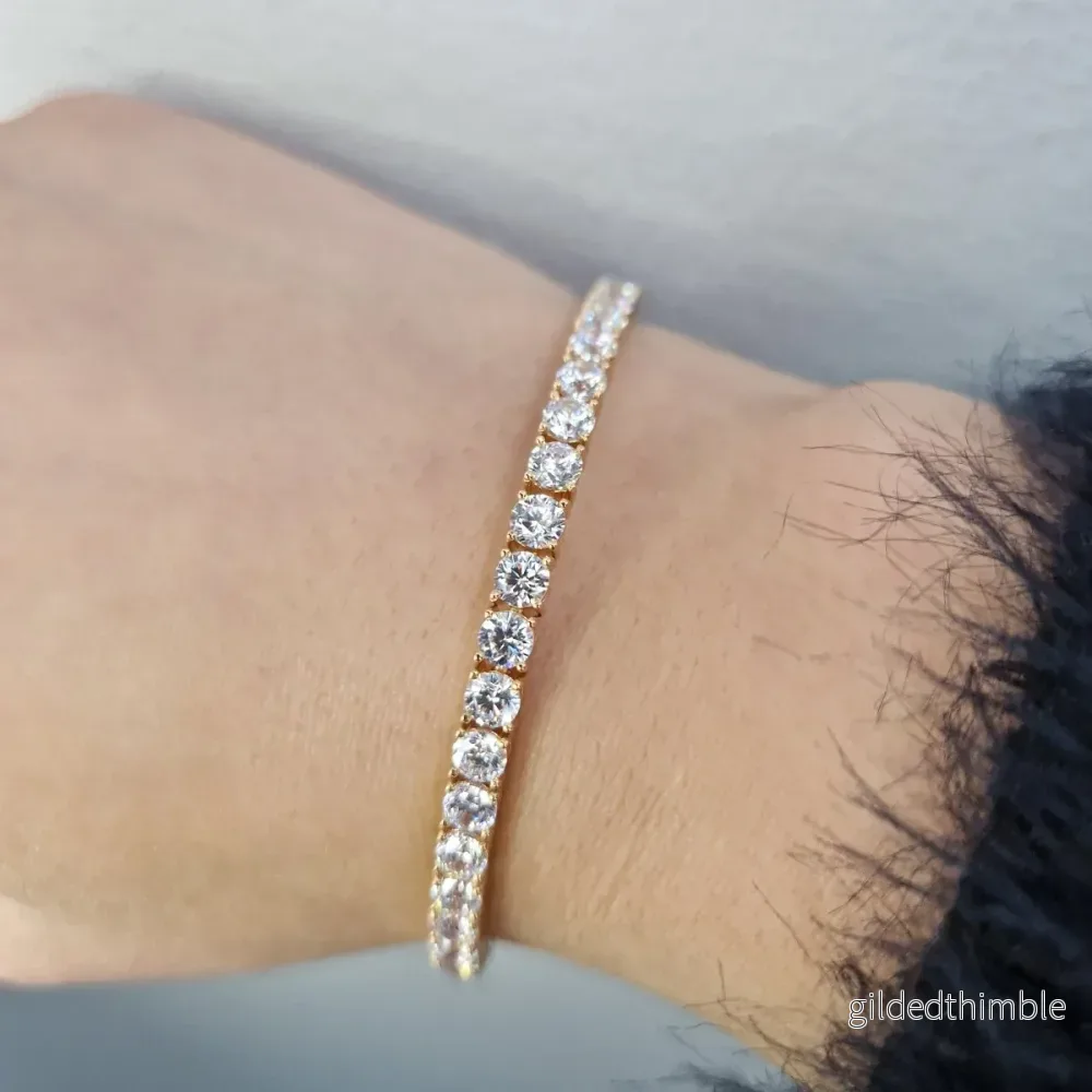 Tennis armband 18k guld 4mm Tennis armband 18k guld 4mm