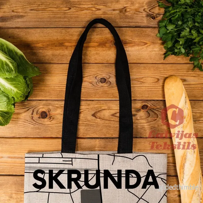 Pelēka lina auduma maisiņš "Skrunda" - Bild 2