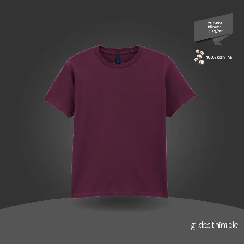 Bērnu T-krekls, pamata modelis | 150 g/m² | Bordo