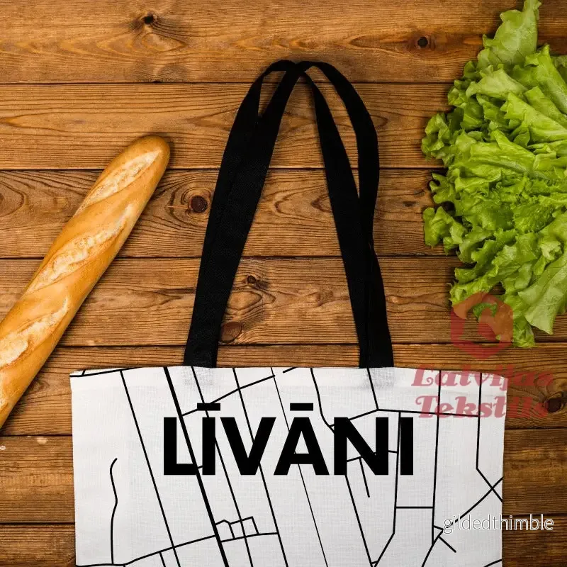 Lina vai kokvilnas auduma maisiņš "Līvāni" - Bild 3