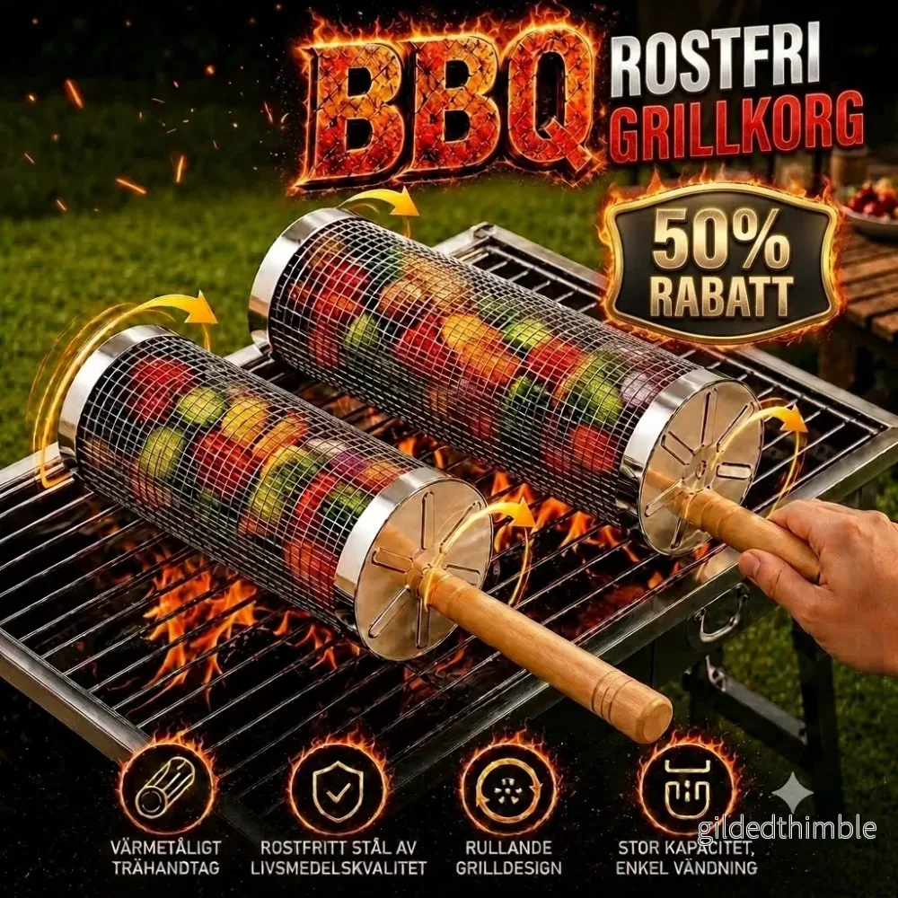 GrillSpin™ 360° roterande – Slipp vända varje grönsak för hand GrillSpin™ 360° roterande – Slipp vända varje grönsak för hand