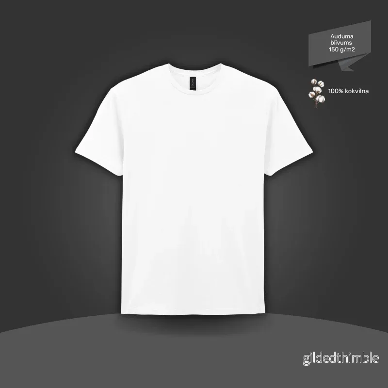 Pamata T-krekls | 150 g/m² | Balts