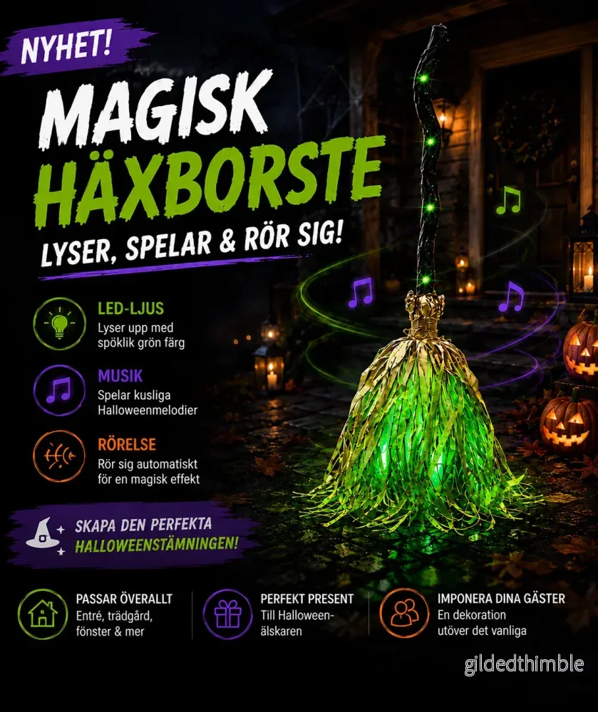 GlödKvast™ – den magiska häxborsten som lyser upp entrén - Bild 2