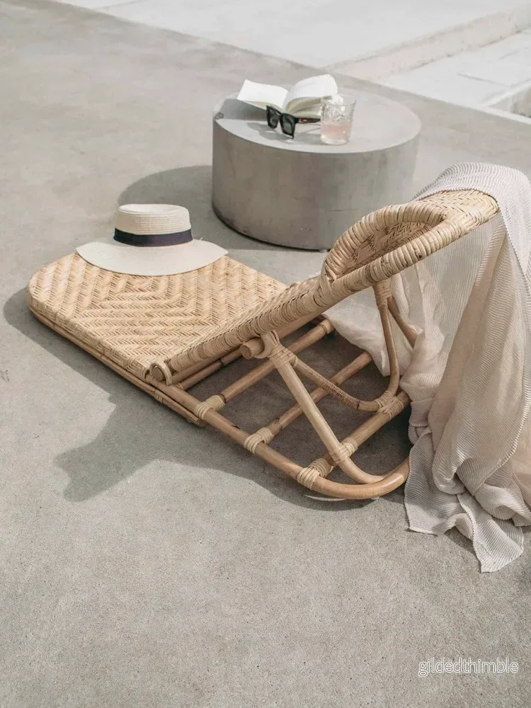 Solstol i rotting 'Folded Sunbed' - Bild 3