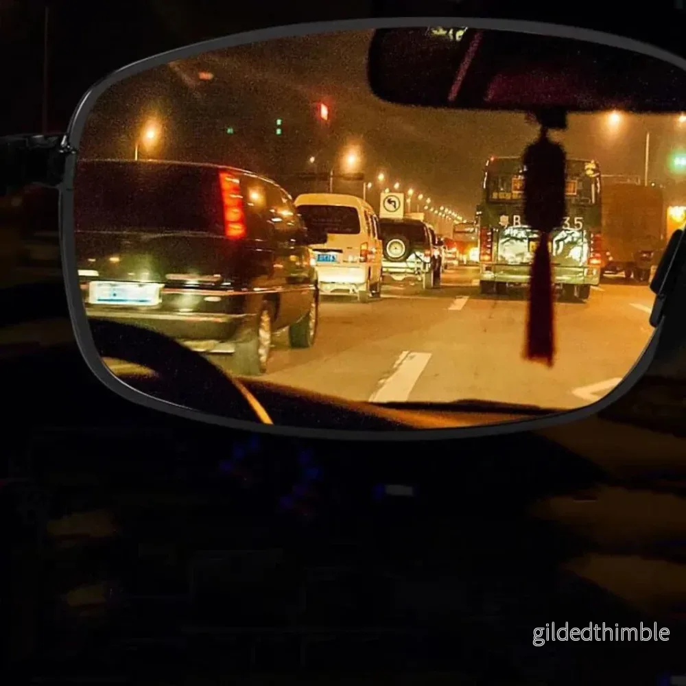 Mörkerkörningsglasögon med gul lins och anti-bländning - Bild 3
