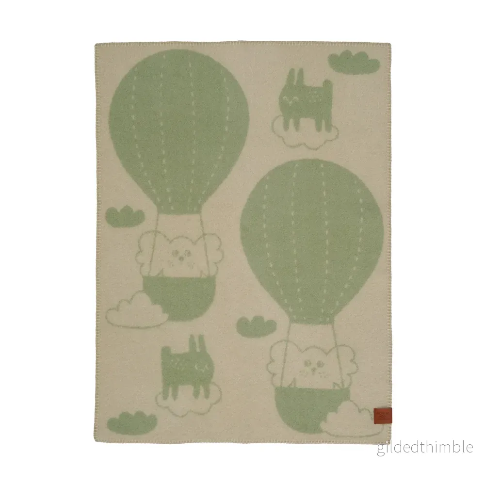 Balloon Barnfilt Wool Green Balloon Barnfilt Wool Green