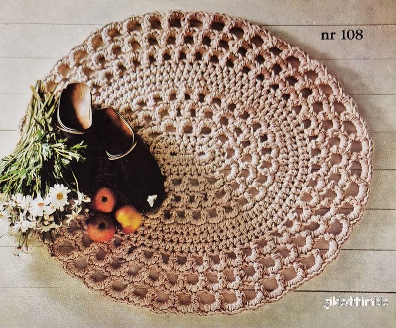 Vintage virkmönster virkad matta Sjuntorp 108 PDF - Bild 2