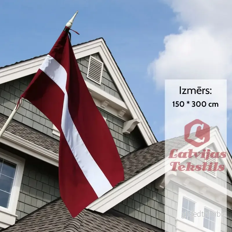 Latvijas karogs fasādei | 150 * 300 cm | Gabardīna audums