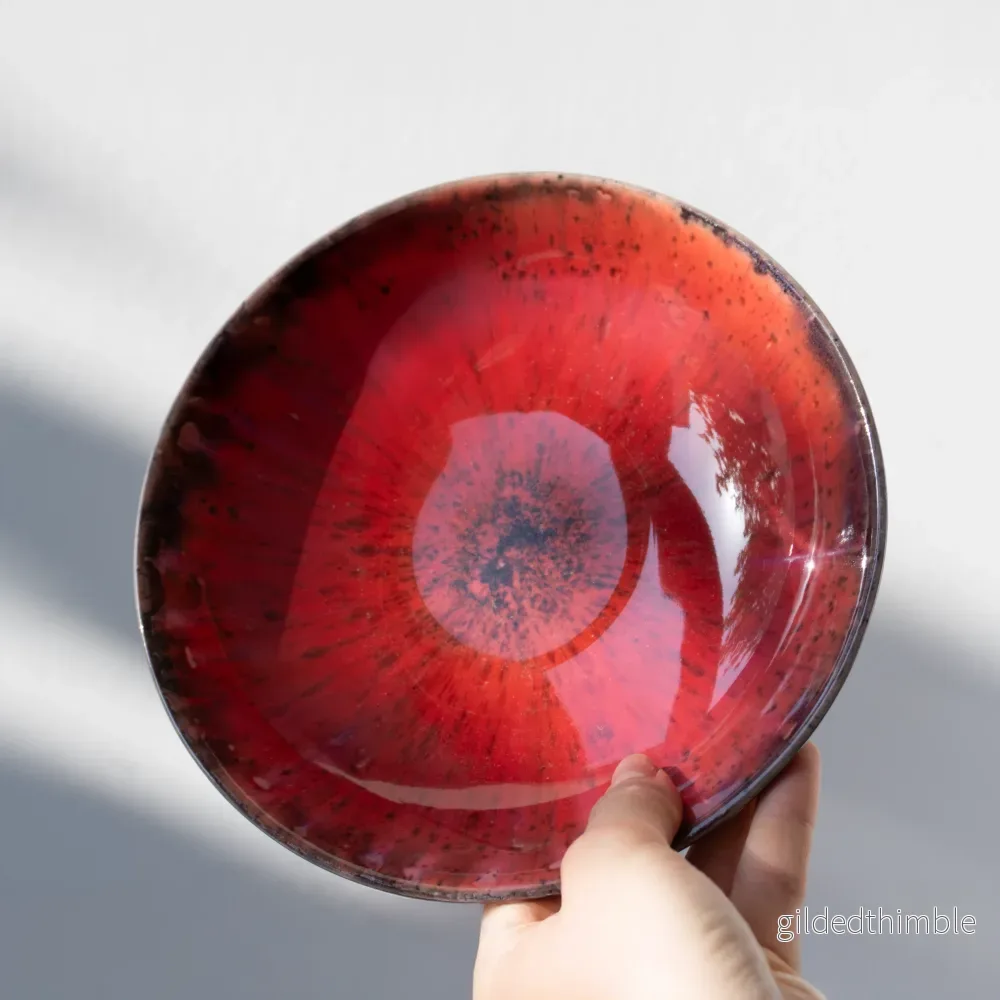 Lergodsglasyr 9605 Speckled Red - Bild 2