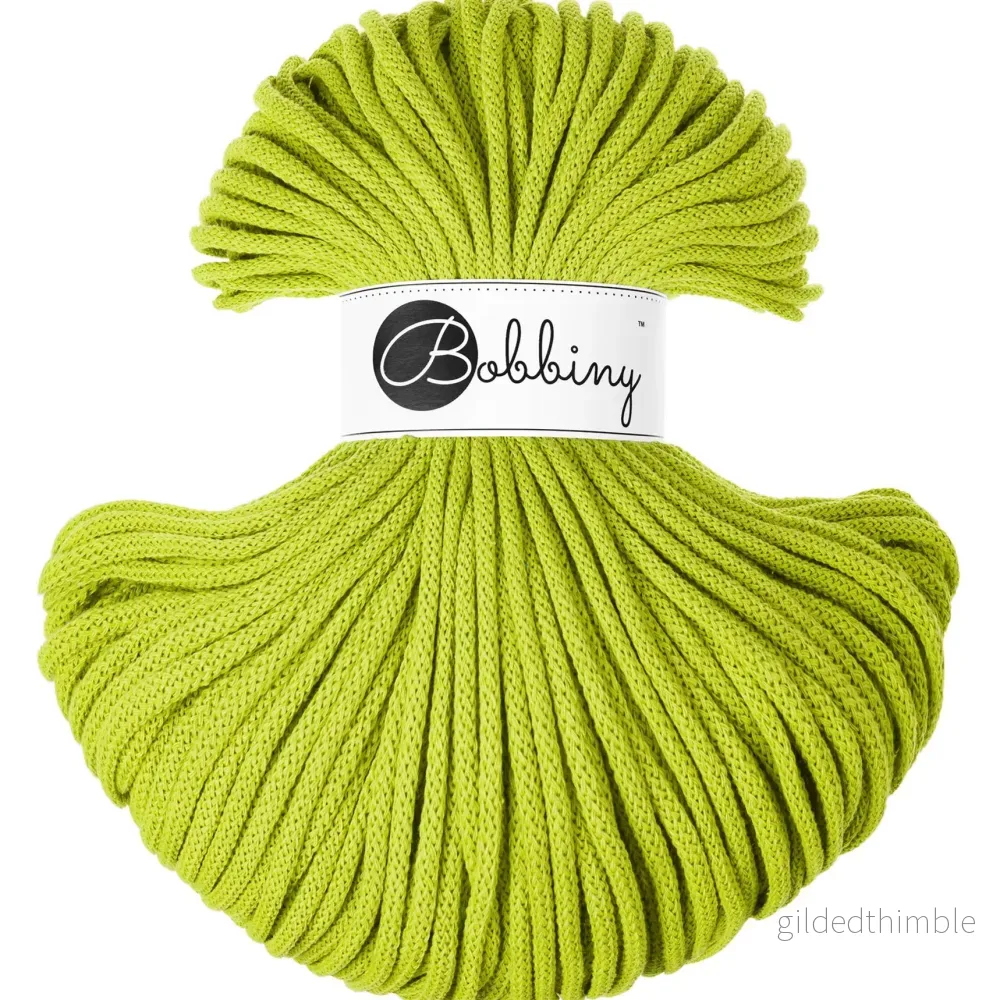 DOPAMINE LIME Premium 5 mm. mjukt bomullssnöre DOPAMINE LIME Premium 5 mm. mjukt bomullssnöre
